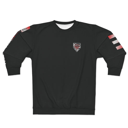 VIVID PURSUIT SWEATSHIRT- BLACK & RED
