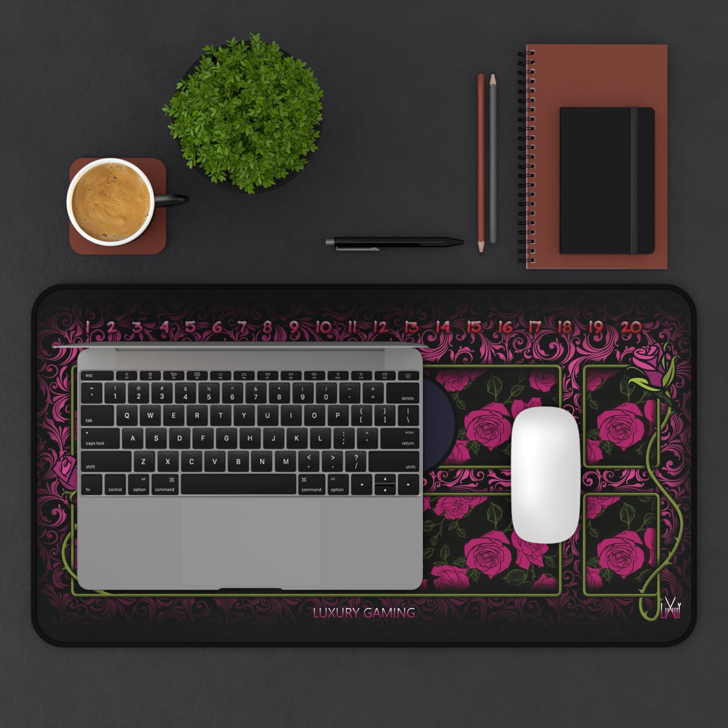 Pink Sugar Skull Lorcana Single Player Mat (Rubber)