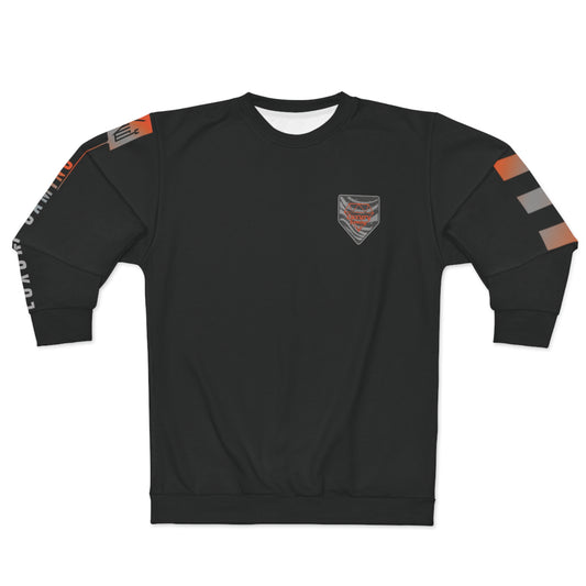 VIVID PURSUIT SWEATSHIRT- BLACK & ORANGE