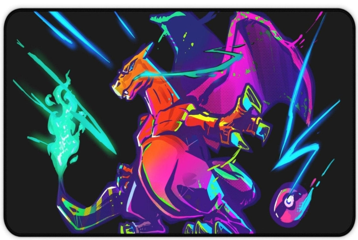 Neon Charizard Play Mat