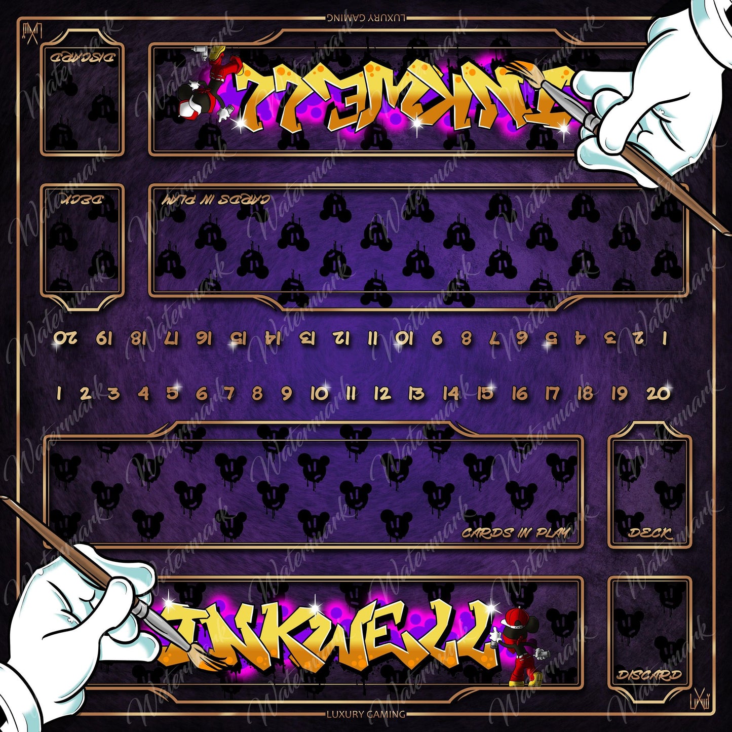Custom Lorcana (Graffiti Art) Two Player Mat