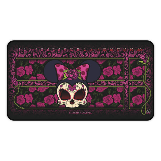 Pink Sugar Skull Lorcana Single Player Mat (Rubber)