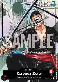 Roronoa Zoro - OP01-001 (Alternate Art) - One Piece Promotion Cards (OP-PR)