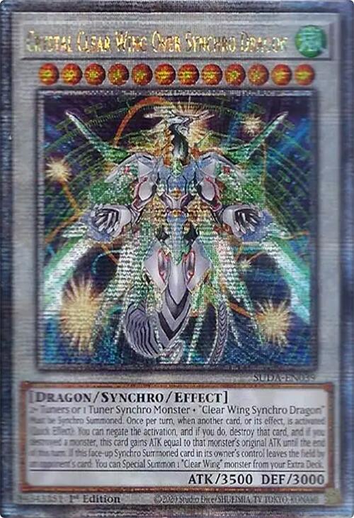Crystal Clear Wing Over Synchro Dragon (Quarter Century Secret Rare)