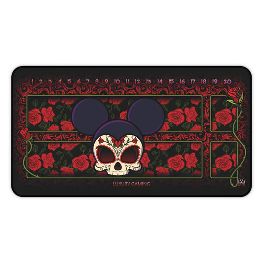 Red Sugar Skull Lorcana Single Player Mat (Rubber)