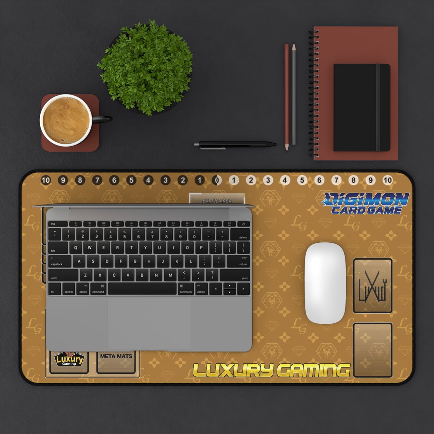 Digimon Gold Rubber Play Mat