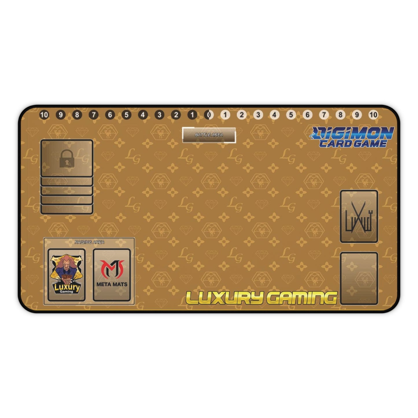 Digimon Gold Rubber Play Mat