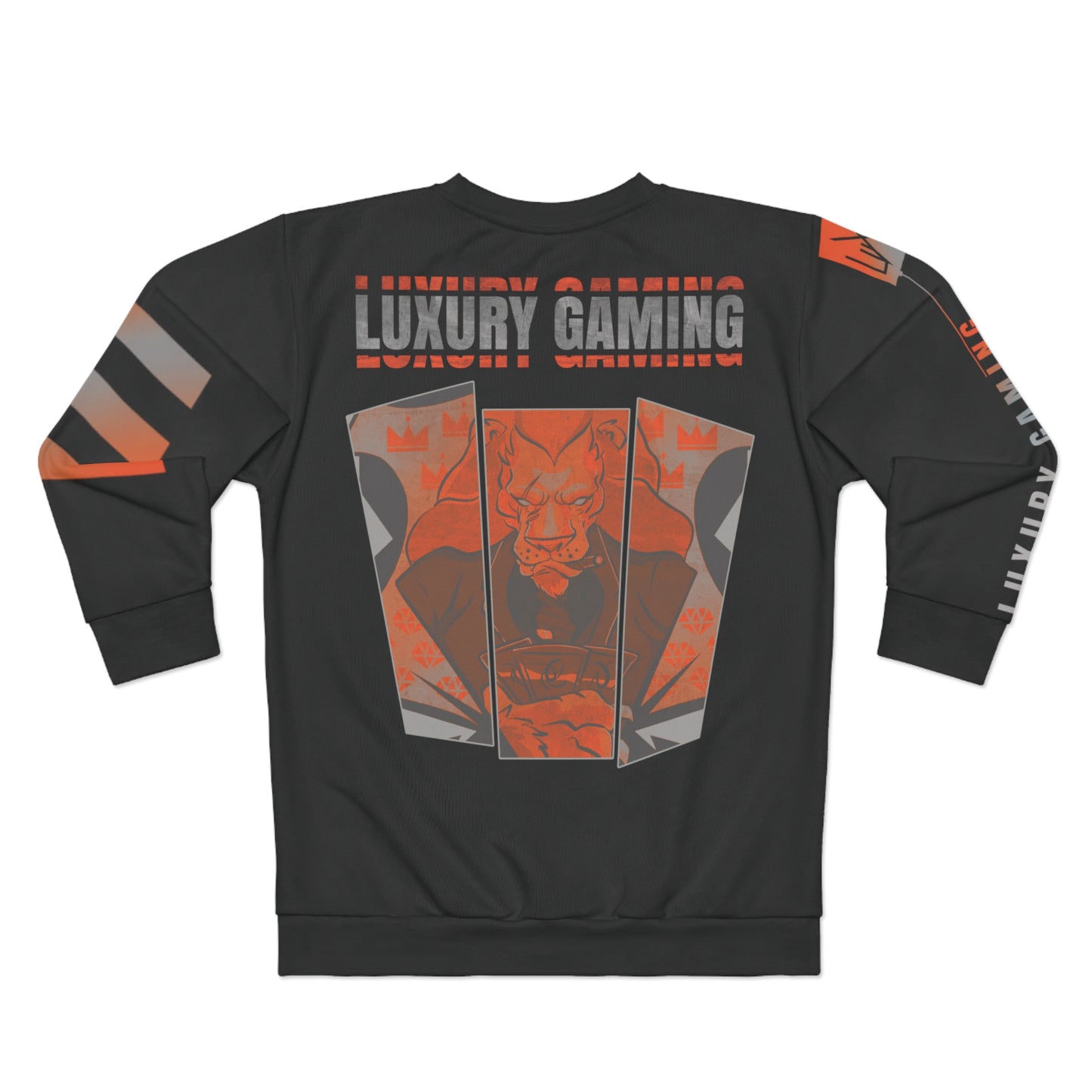 VIVID PURSUIT SWEATSHIRT- BLACK & ORANGE