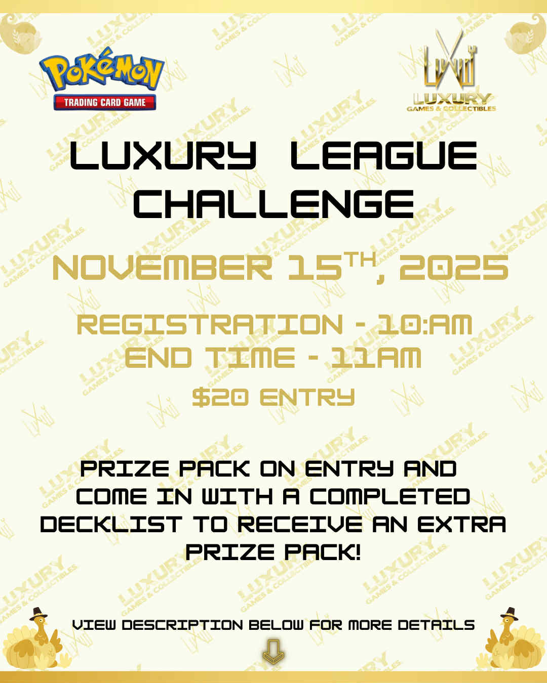 Pokemon Luxury Challenge Admission