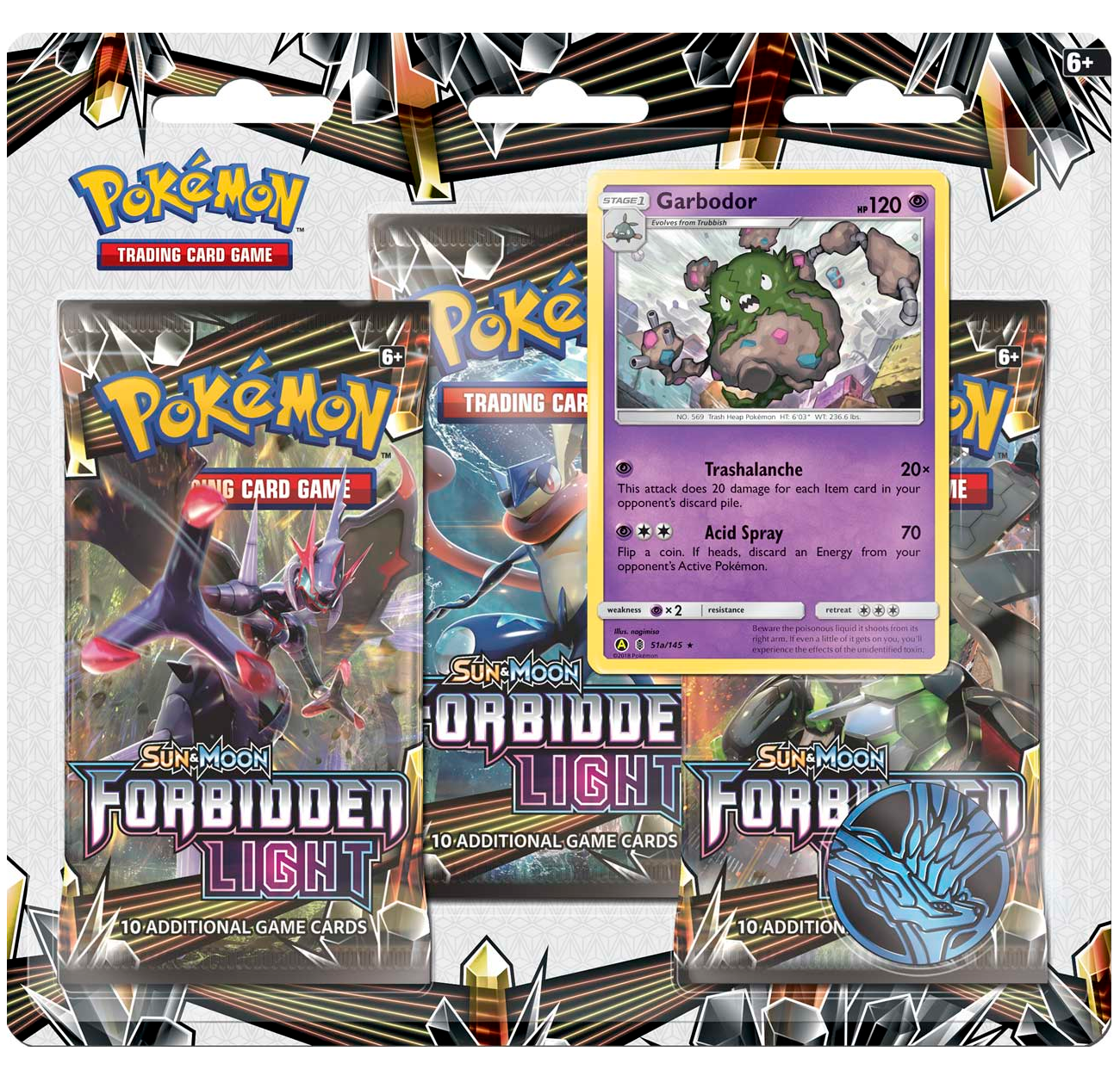 Sun & Moon: Forbidden Light - 3-Pack Blister (Garbodor)