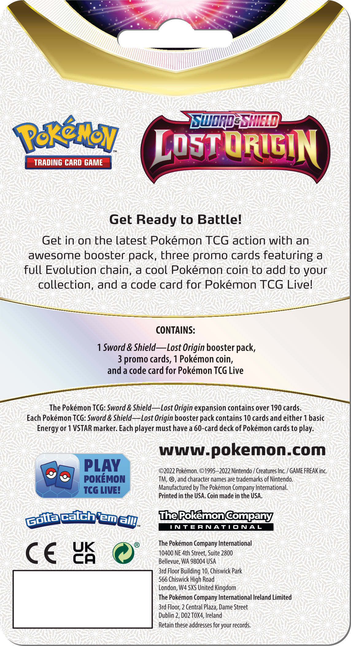 Sword & Shield: Lost Origin - Premium Checklane Blister (Torterra)