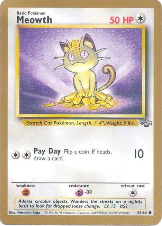 Meowth - 56/64 (Gold Bordered Promo)