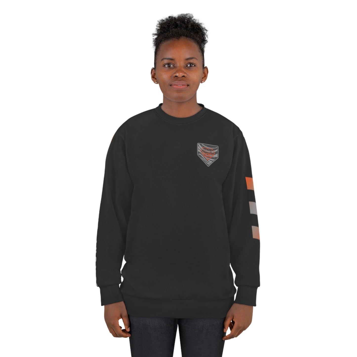 ""Vivid Pursuit:: Luxury Gaming's Black & Orange Unisex Sweatshirt"