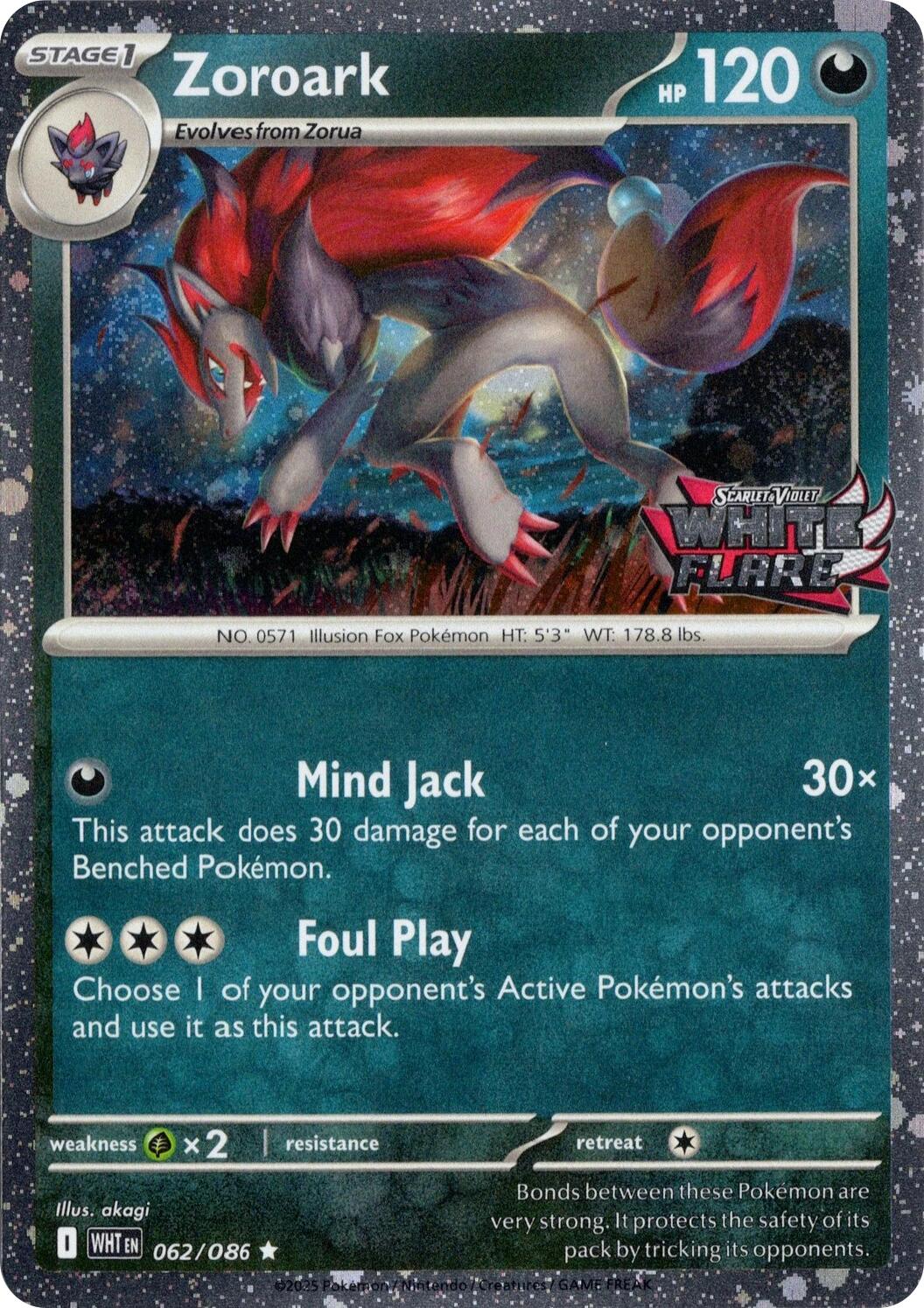 Zoroark (White Flare Stamped)