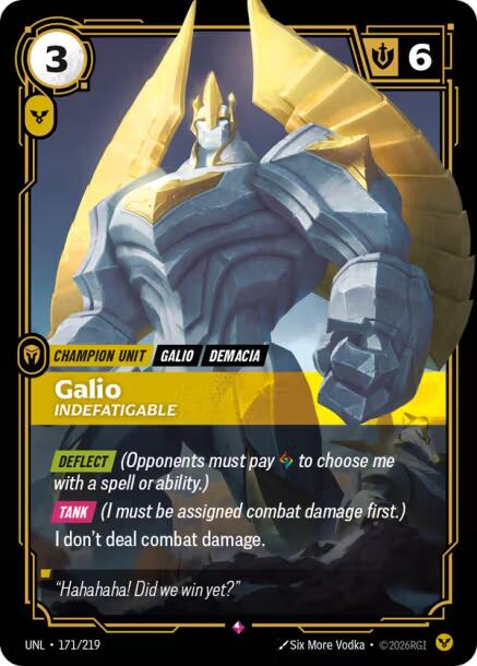 Galio, Indefatigable