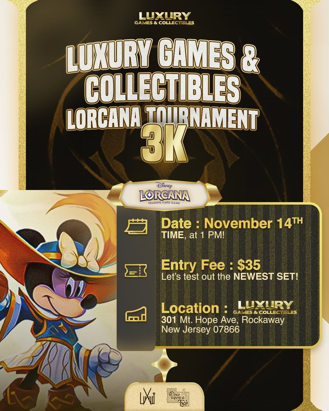 Lorcana Hyperia City Case Tournament & 3k