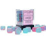 gemini  gel green pink  12 mm Dice Block (36 dice)