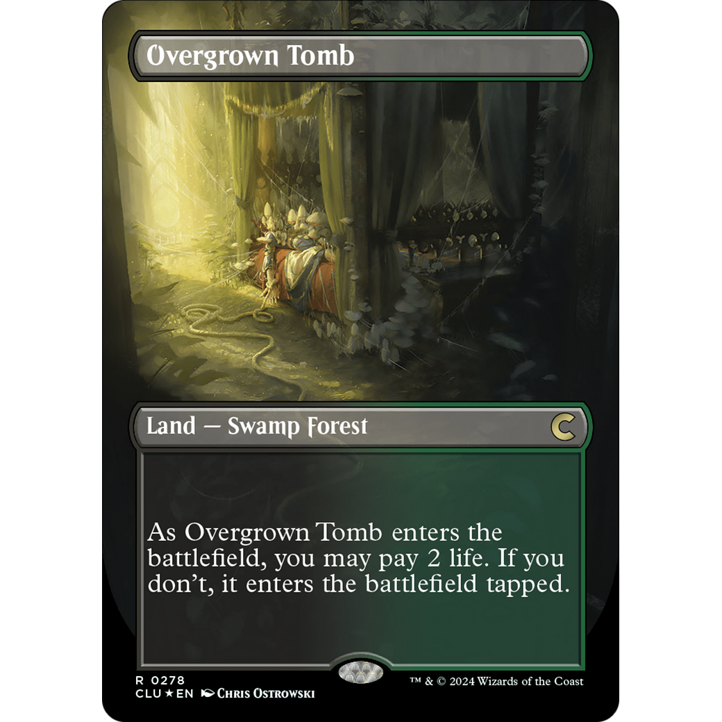 Overgrown Tomb (Borderless) [Ravnica: Clue Edition]