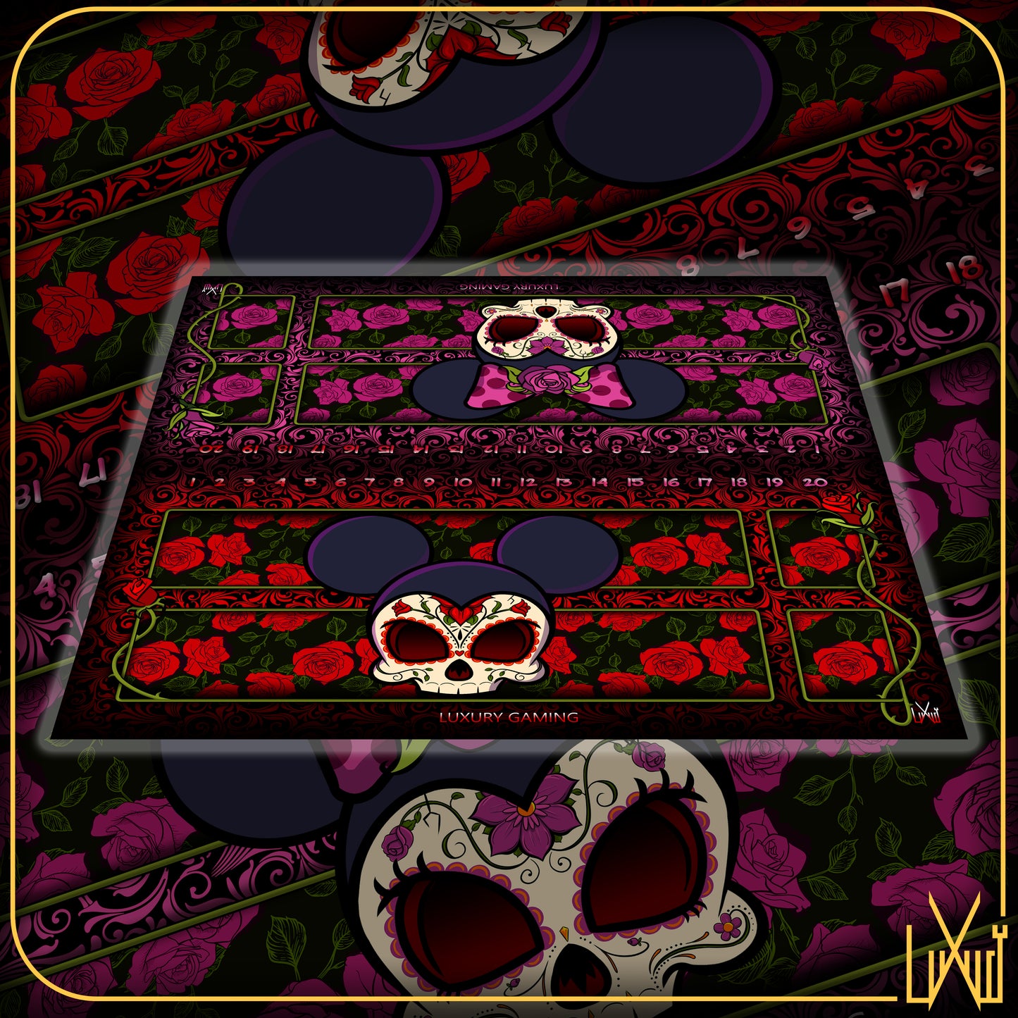 Lorcana Two Player Mat (Sugar Skullz)