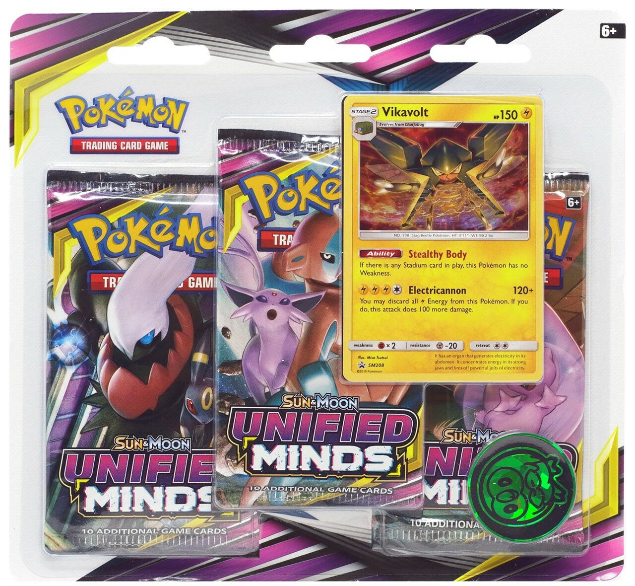 Sun & Moon: Unified Minds - 3-Pack Blister (Vikavolt)