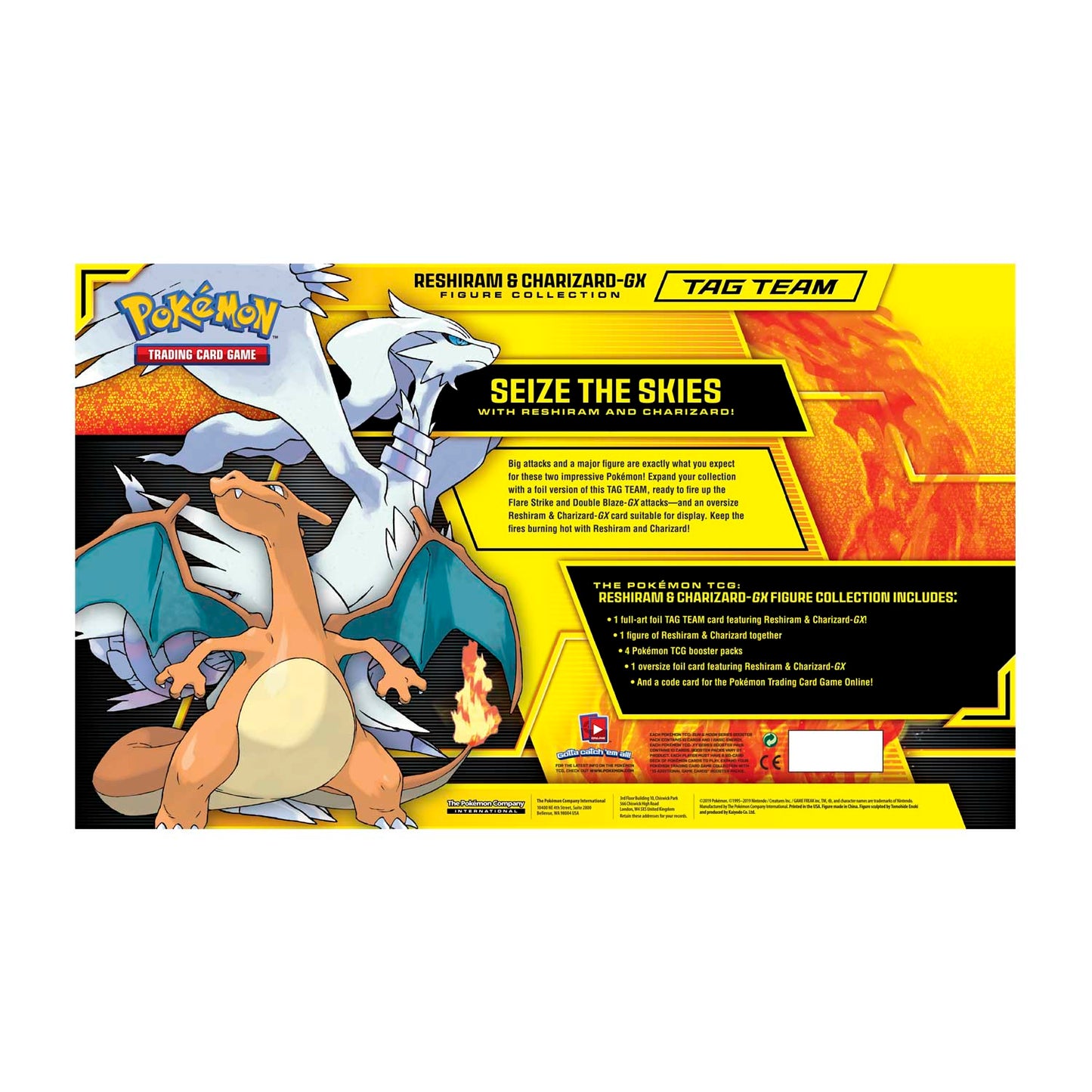 Sun & Moon: Unbroken Bonds - Tag Team Figure Collection (Reshiram & Charizard GX)