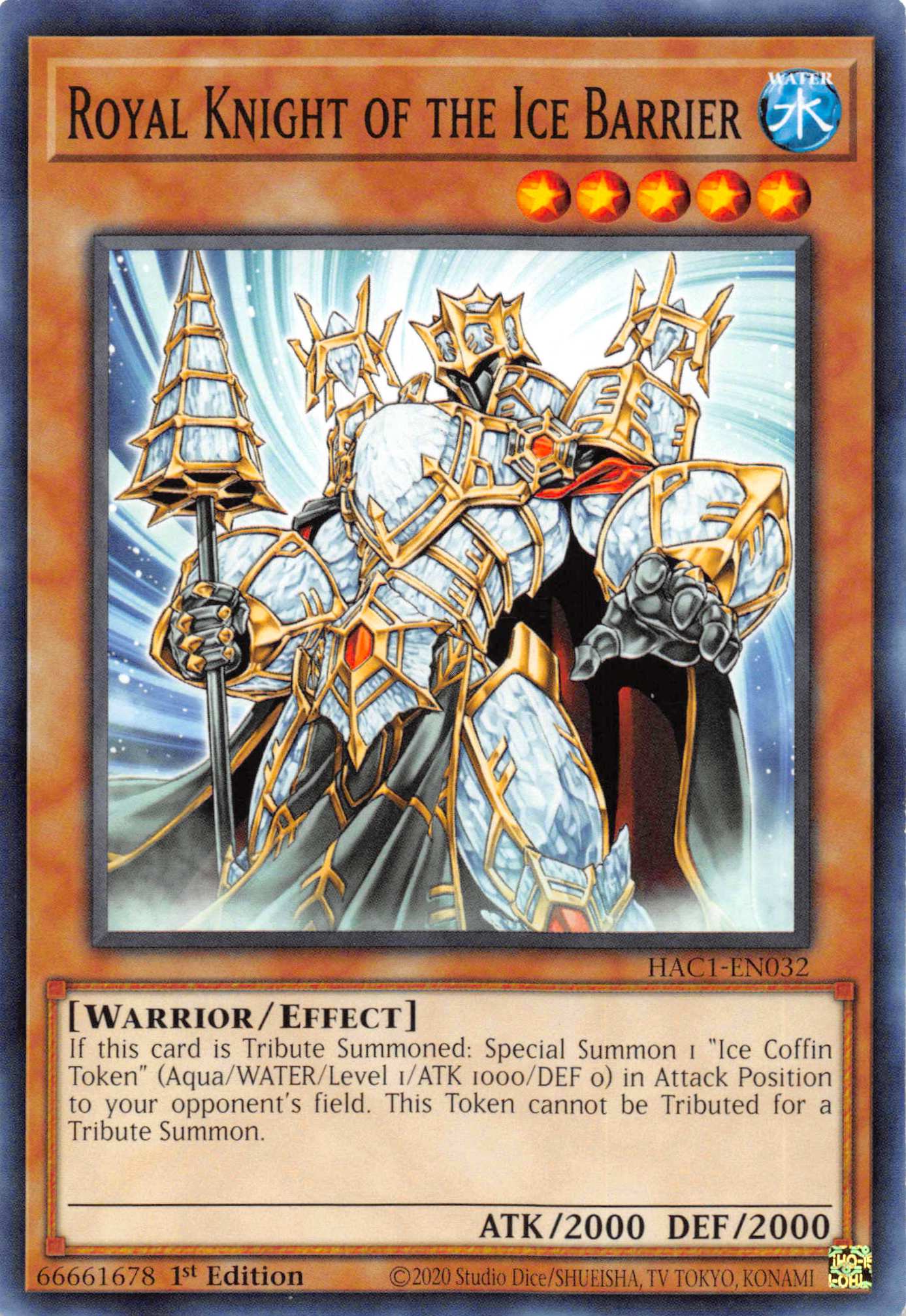 Royal Knight of the Ice Barrier (Duel Terminal) [HAC1-EN032] Parallel Rare