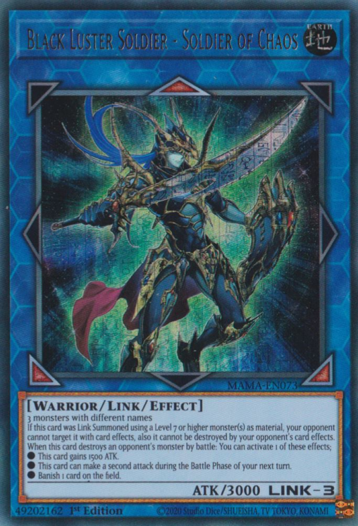 Black Luster Soldier - Soldier of Chaos [MAMA-EN073] Ultra Pharaoh's Rare
